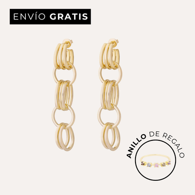 ARGOLLAS SHADE BAÑO DE ORO + ANILLO DE REGALO