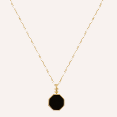 COLLAR BLACK DALI BAÑO DE ORO